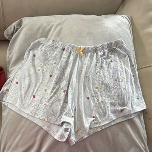 Flora Nikrooz Light Gray Floral Pajama Shorts